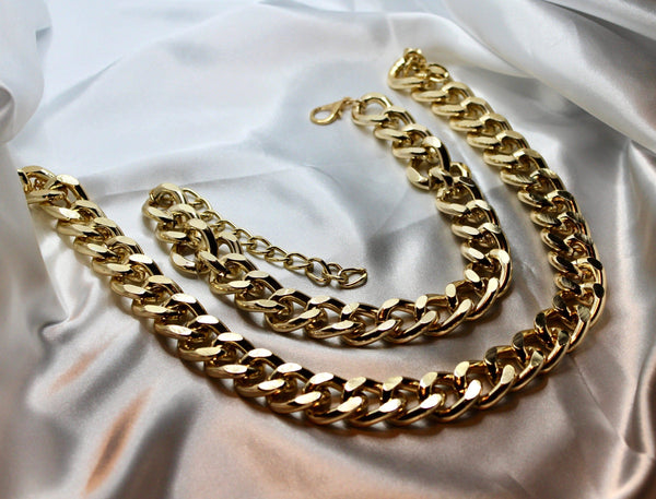 "Bentley" Matching Gold Chain Necklaces - Tella Couture