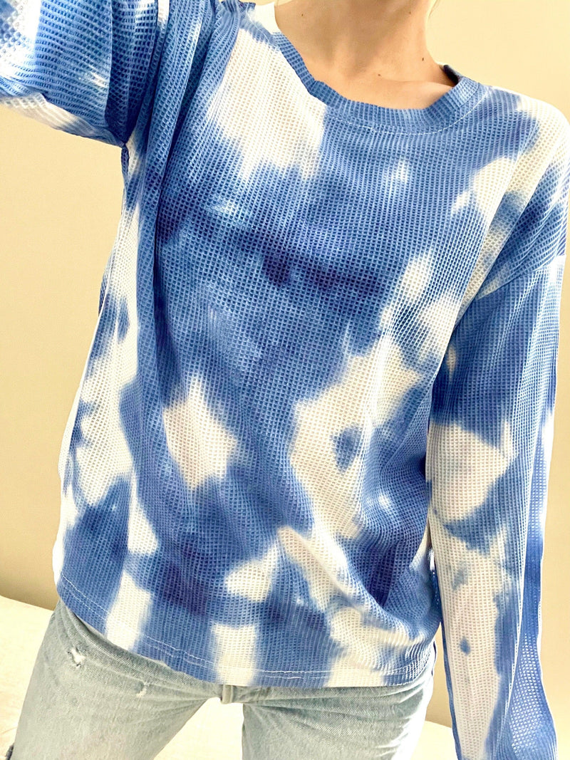 "Blueberry Kisses" Tie Dye Human Sweater - Tella Couture
