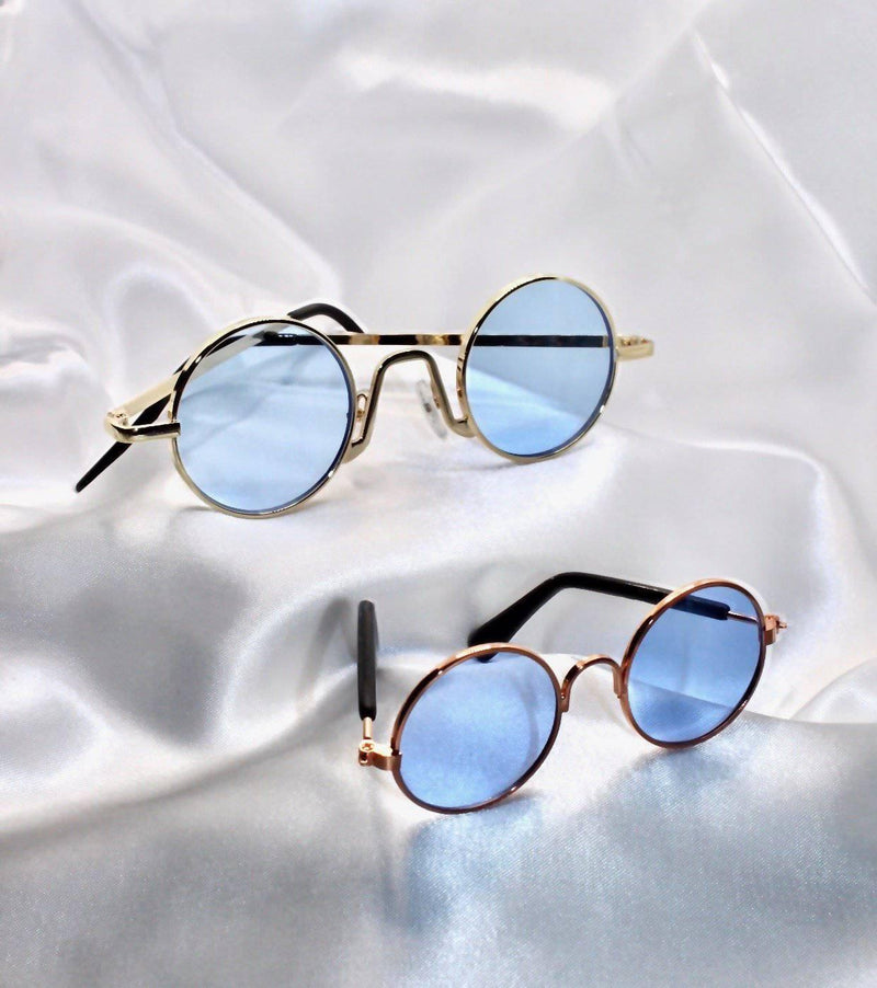 Blue "Lennon" Matching Sunglasses - Tella Couture
