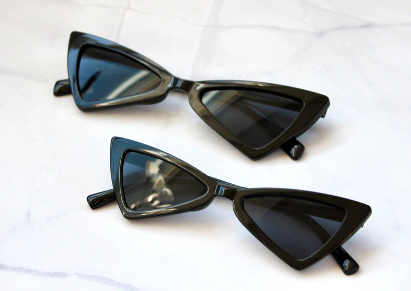 "Love Triangle" Matching Sunglasses in Black - Tella Couture