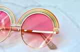 "Over the Rainbow" Human Sunglasses in Pink - Tella Couture
