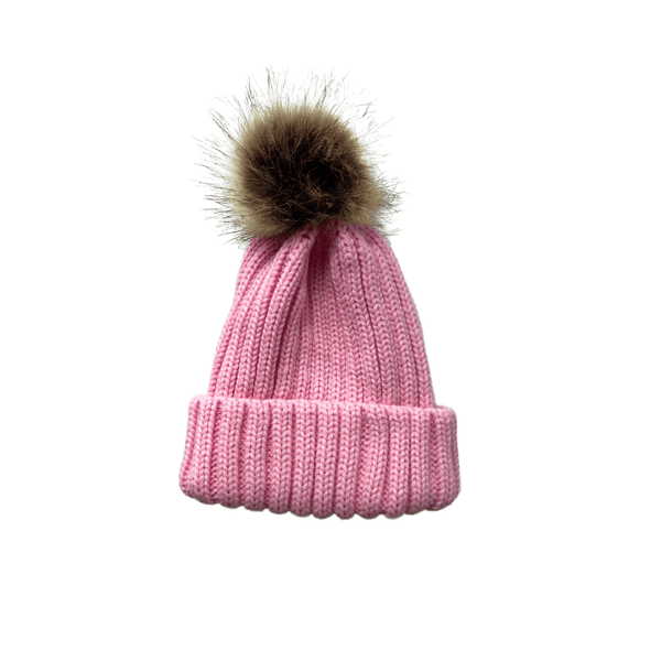 "Paw Pom" Pink Human Beanie Hat - Tella Couture