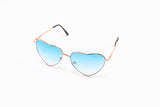Blue Fade Ombre Adult Heart Sunglasses 